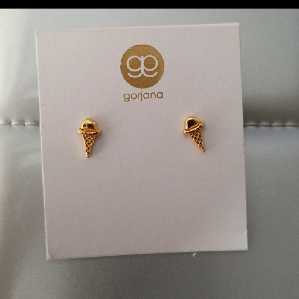 Ice cream gold earrings